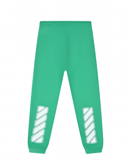 Зеленые спортивные брюки Off-White , арт. OBCH001S22FLE0085501 | Фото 2