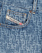 Синяя джинсовая юбка со сплошным лого Diesel | Фото 3