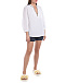 Белая льняная блуза с V-образным вырезом 120% Lino | Фото 2