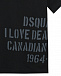 Черная футболка с текстовым принтом Dsquared2 | Фото 3