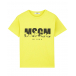 Желтая футболка с черным логотипом MSGM | Фото 1