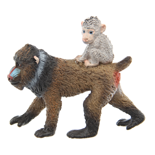 Игрушка SCHLEICH Мандрил самка с детенышем  | Фото 1