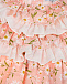 Розовое платье с принтом &quot;ромашки&quot; Aletta | Фото 5