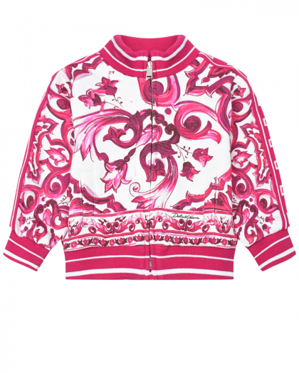 Спортивная куртка с принтом &quot;майолика&quot; Dolce&Gabbana | Фото 1