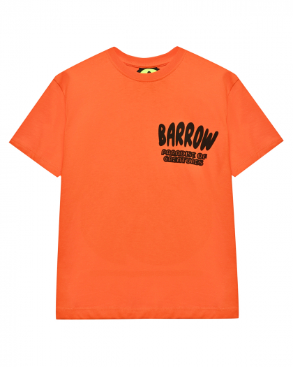 Футболка с лого, оранжевая Barrow | Фото 1