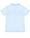 Голубая футболка-поло со вставкой в клетку Burberry | Фото 3