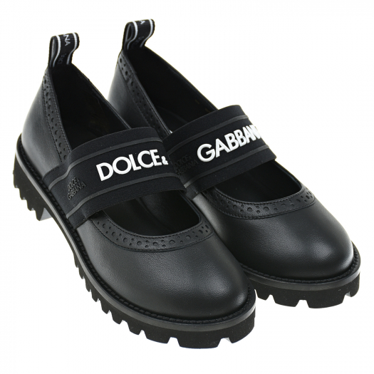 Черные туфли с резинкой Dolce&Gabbana | Фото 1