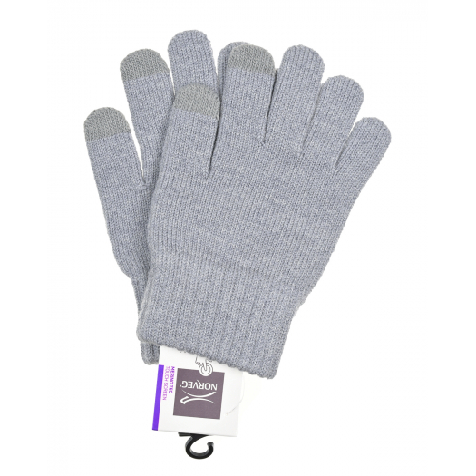 Серые базовые перчатки Norveg | Фото 1