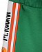 Зеленые спортивные брюки с лампасами  | Фото 3
