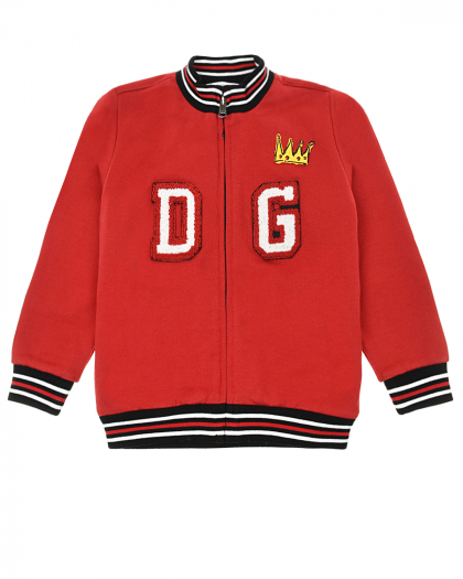 Спортивная куртка DG millenials красного цвета Dolce&Gabbana | Фото 1