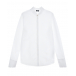 Белая рубашка с воротником-стойкой Dal Lago | Фото 1