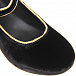 Черные бархатные туфли с золотым кантом Dolce&Gabbana | Фото 6