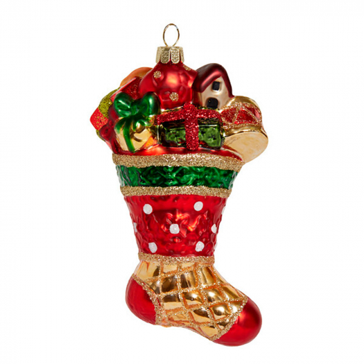 Подвеска &quot;Рождественский носок с подарками&quot;, 7х4х13,5 см Holiday Classics | Фото 1