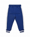 Синие спортивные брюки с карманом-кенгуру Monnalisa | Фото 1