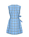 Платье мини в клетку, голубое MSGM | Фото 5