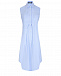 Голубое платье-рубашка без рукавов Pietro Brunelli | Фото 7