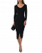 Черное трикотажное платье на пуговицах Pietro Brunelli | Фото 3
