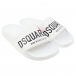 Белые шлепанцы с логотипом Dsquared2 | Фото 1