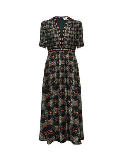 Платье TABITHA-C, графичный принт и отделка тесьмой Saloni | Фото 1