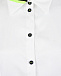 Белая хлопковая блузка c логотипом на воротнике Dan Maralex | Фото 3