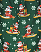 Зеленые шорты для купания с принтом &quot;Санта Клаус&quot; Saint Barth | Фото 3