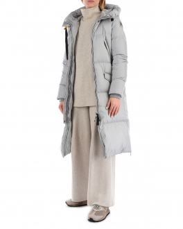 Серое пальто-пуховик Parajumpers Серый, арт. 212M-PWJCKEL32 POUFF  670 | Фото 2