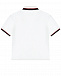 Белая футболка-поло с контрастной отделкой Dolce&Gabbana | Фото 2