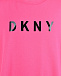 Розовое платье свободного силуэта с принтом логотипа  | Фото 4