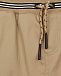 Бежевые шорты с поясом в полоску Burberry | Фото 4