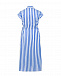 Приталенное платье с принтом в полоску Pietro Brunelli | Фото 5