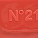 Глянцевая сумка с лого в тон, красная No. 21 | Фото 4