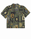 Рубашка цвета хаки с текстовым принтом Dolce&Gabbana | Фото 2