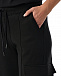 Черные брюки с карманами карго Flashin | Фото 7