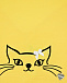 Желтая косынка с декором &quot;кошка&quot; Il Trenino | Фото 3