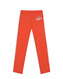 Оранжевые спортивные брюки с лампасами Dsquared2 Красный, арт. DQ0674 D003S DQ257 | Фото 2