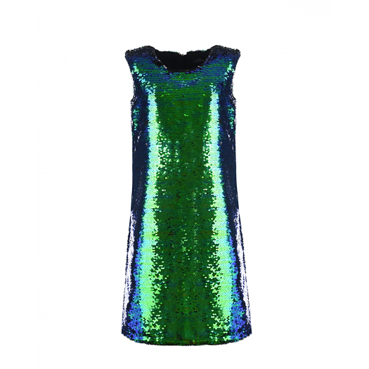 Сине-зеленое платье из пайеток Dan Maralex | Фото 1