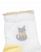 Бело-желтые носки с декором &quot;кот&quot; Story Loris | Фото 2