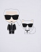 Белая футболка с принтом &quot;Karl and Choupette&quot; Karl Lagerfeld kids | Фото 3