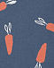 Темно-синяя футболка с принтом &quot;морковки&quot; Sanetta Kidswear | Фото 3