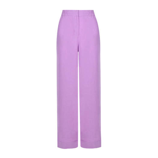 Льняные брюки лавандового цвета ALINE | Фото 1