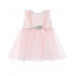 Розовое платье с цветочной аппликацией Monnalisa | Фото 1