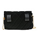 Черная бархатная сумка с вышивкой 12х4 см Monnalisa | Фото 3
