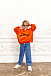 Оранжевый свитшот с принтом &quot;Дефицит&quot; VASILEVICH | Фото 2