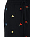 Черные брюки с цветочной вышивкой  | Фото 9