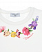 Белая футболка с цветочным принтом Monnalisa | Фото 3