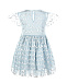 Голубое платье с принтом &quot;серебристые волны&quot; Stella McCartney | Фото 2