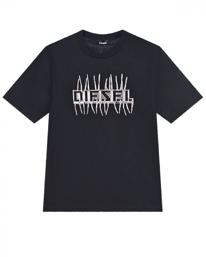 Черная футболка с логотипом Diesel | Фото 1