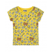 Желтая футболка с принтом &quot;Мишка и ромашки&quot; Moschino | Фото 1