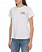 Белая футболка с лого и стразами TWINSET | Фото 5