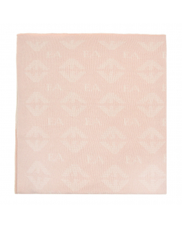 Розовый плед с логотипом, 70x73 см Emporio Armani Розовый, арт. 6KN850 NM00Z F303 JACQUARD R | Фото 2